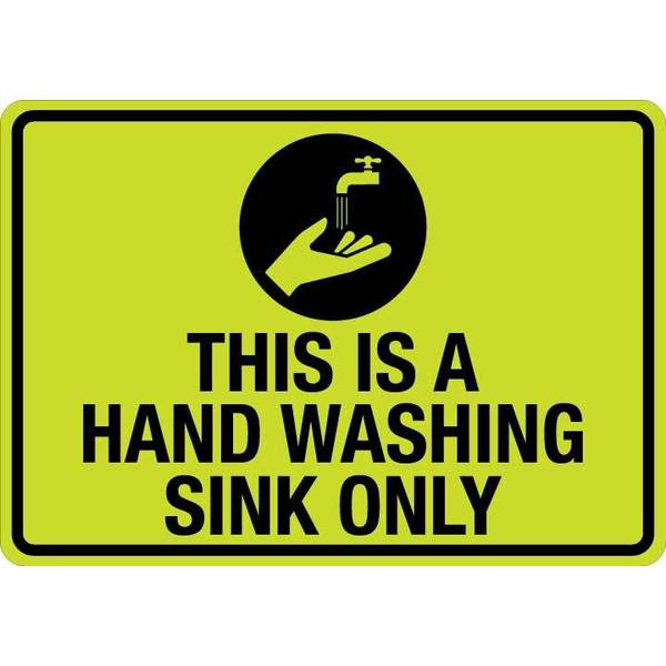 Lyle Sign, This Is A Hand Washing Sink Only (W Sym), LCUV-0161ST-RD_14x10 LCUV-0161ST-RD_14x10